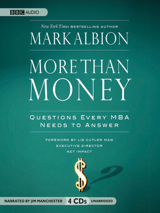 Title details for More than Money by Mark Albion - Available